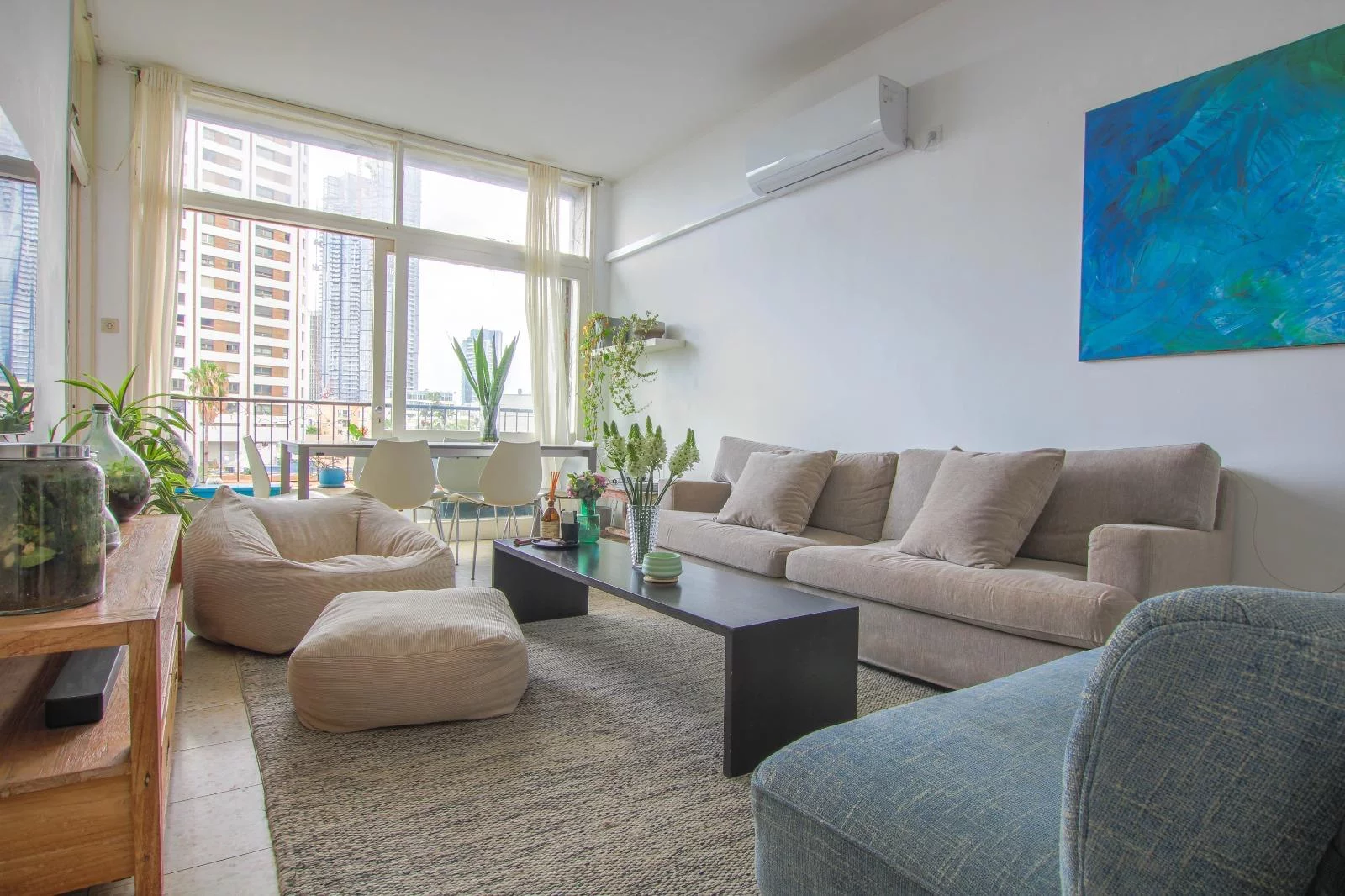 Kikar Rabin - Vue dégagée - 2,5 pièces